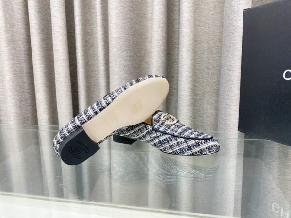 CHL 25Fw rhinestone double C half slippers/loafers