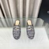 CHL 25Fw rhinestone double C half slippers/loafers