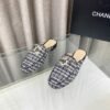 CHL 25Fw rhinestone double C half slippers/loafers