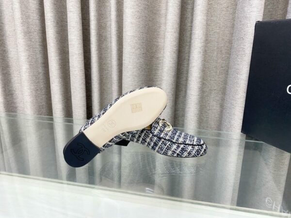 CHL 25Fw rhinestone double C half slippers/loafers