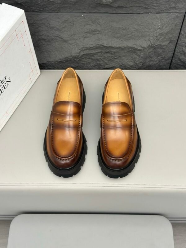 McQu 25ss Men's Derby Leather Shoes