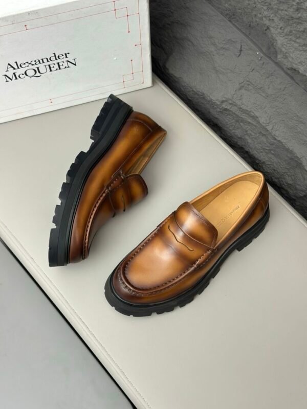 McQu 25ss Men's Derby Leather Shoes