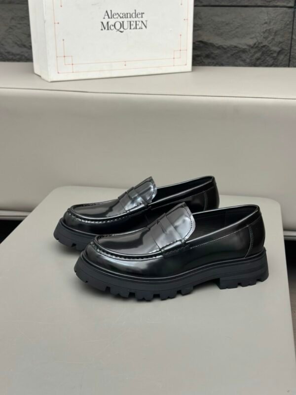 McQu 25ss Men's Derby Leather Shoes