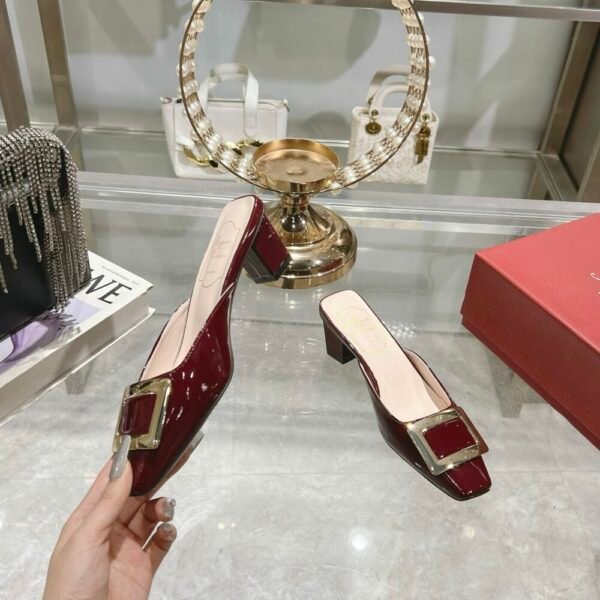 RV25 latest square buckle slippers