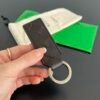 BO-VE 800553 Single Braided Leather Keychain  12x3cm BV VB Nappa lambskin