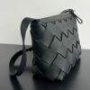 BO-VE Diago hobo bag in woven grain de poudre leather 39cm BV VB