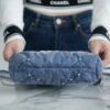 CHL 24s Spring/Summer New Denim 22mini bag Grey-blue 20cm
