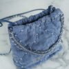 CHL 24s Spring/Summer New Denim 22mini bag Grey-blue 20cm