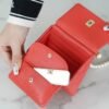 wsxc1742913583169_7 CHL 24ss Spring/Summer New Pearl Chain Mini Triangle Bag Orange 12cm