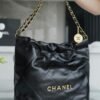 CHL 22p Spring and Summer New 22 Handbag Small Black Gold Buckle 37cm
