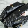 CHL 22p Spring and Summer New 22 Handbag Large Black Gold Buckle 48cm