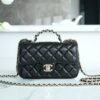 CHL 23A rhinestone handle cf small black 18cm