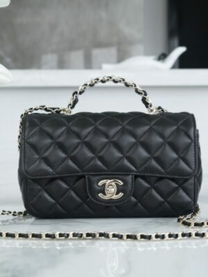CHL 23A rhinestone handle cf medium black 20cm