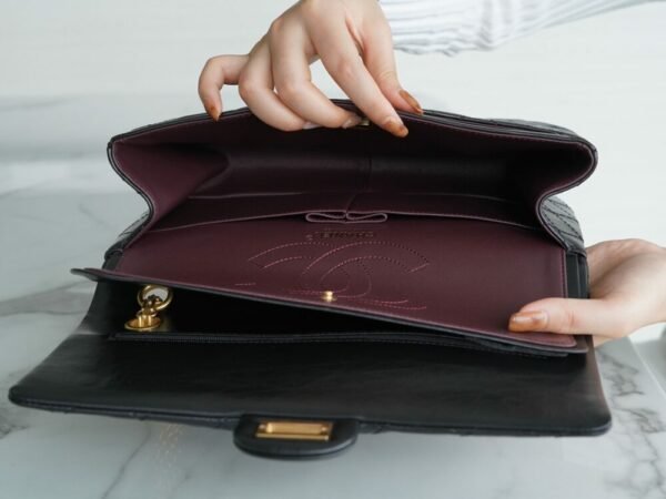 wsxc1742924965522_7 CHL 2.55 Large genuine leather black gold 28cm