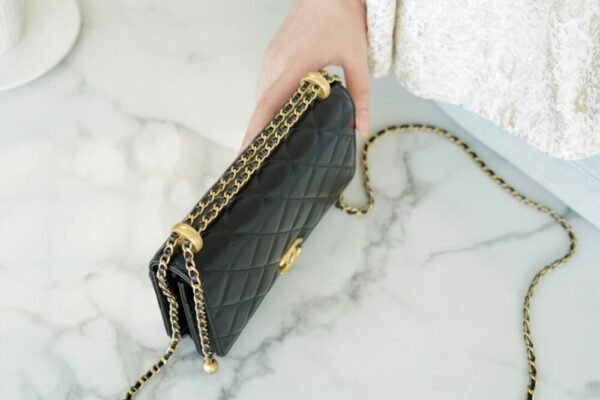 CHL Double gold beads woc black 19.2cm