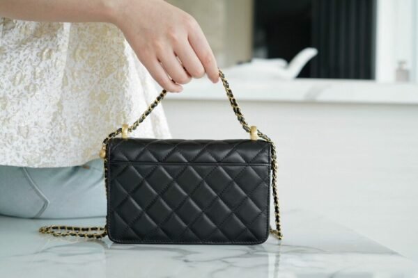 CHL Double gold beads woc black 19.2cm