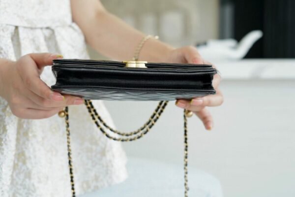 CHL Double gold beads woc black 19.2cm