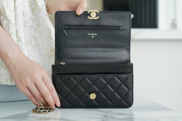 CHL Double gold beads woc black 19.2cm