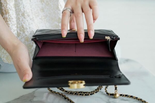 CHL Double gold beads woc black 19.2cm