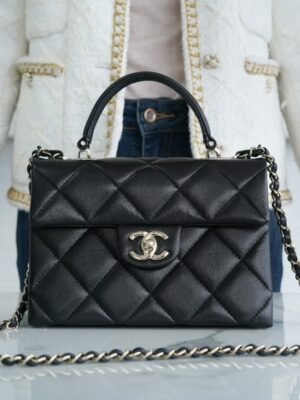 CHL 24p Kelly box with handle black 21cm