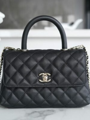 CHL coco handle small size leather handle black gold 24cm