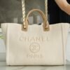 CHL Pearl logo embroidered beach bag off-white 39cm