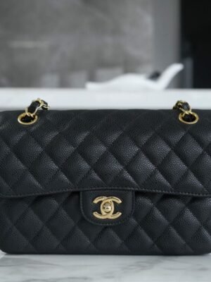 CHL Classic Flap Black Bull Gold Small 23cm