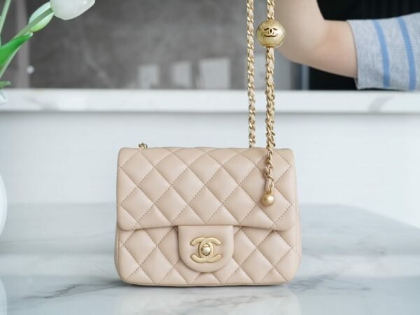 CHL 23k Metal Ball Square Fatty Apricot 18cm