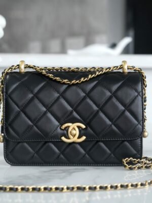 CHL 24c original calfskin double gold ball 22cm black