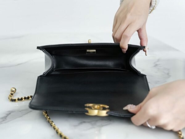 CHL 24c original calfskin double gold ball 22cm black