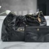 CHL 24C Horizontal 22 Handbag Black Gold Buckle 45cm