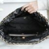 CHL 24C Horizontal 22 Handbag Black Gold Buckle 45cm