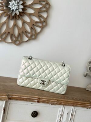 CHL Pearlescent CF chain flap bag Imported sheepskin 25.5cm 1112
