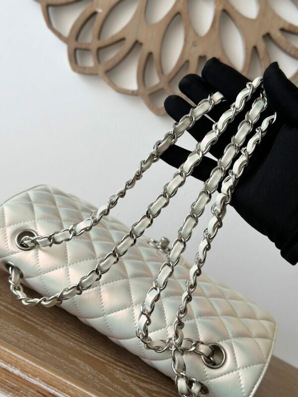 CHL Pearlescent CF chain flap bag Imported sheepskin 25.5cm 1112