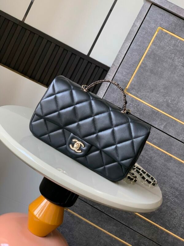 CHL OHANEL 25P CF pearl bag inlaid with diamond handle large mini 23.5cm 5368