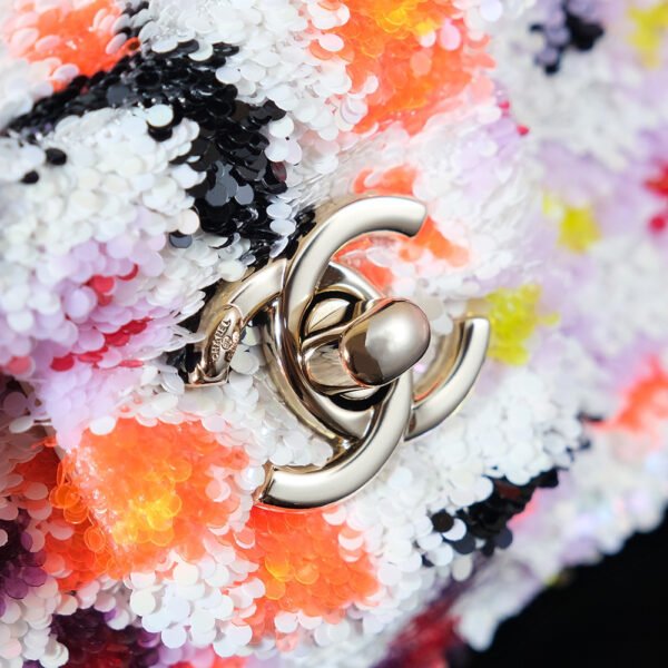 CHL 25p Handmade Sequin Flap Bag 21cm