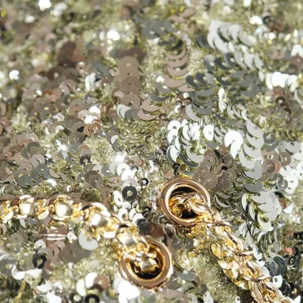 CHL 25c Handmade Sequined Flap Bag 21cm cf