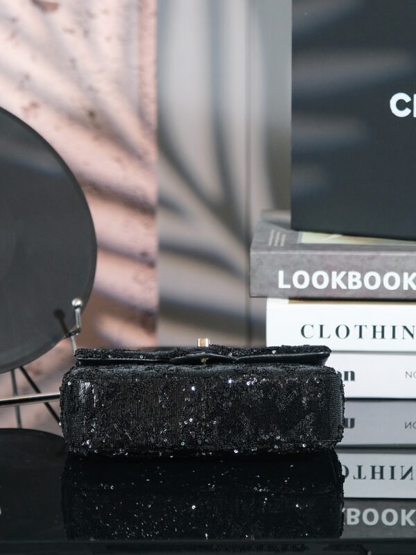 CHL 24k sequin logo beaded bag autumn and winter 20cm cf