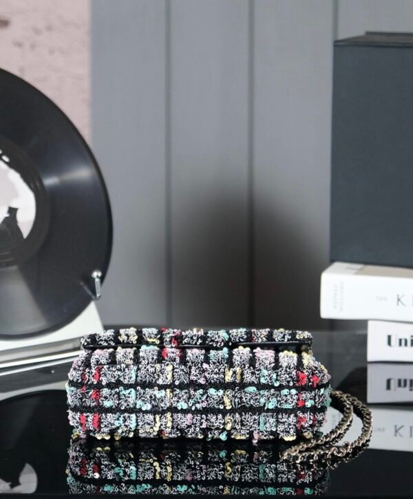 CHL 25c Handmade Sequined Flap Bag 21cm cf