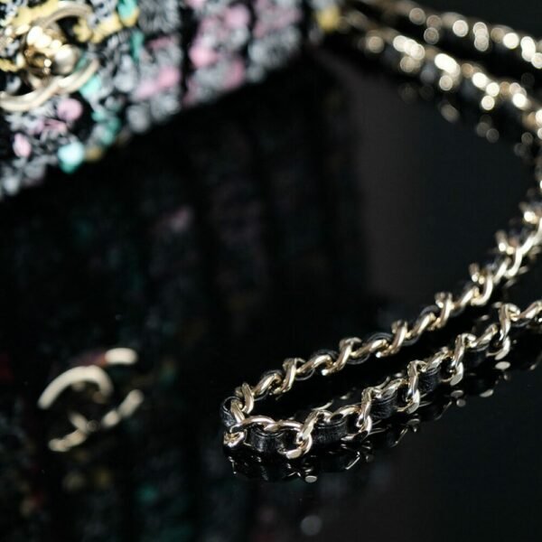 CHL 25c Handmade Sequined Flap Bag 21cm cf