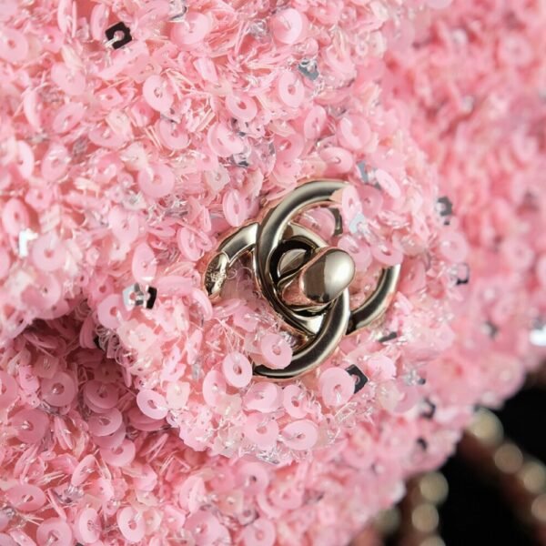 CHL 24k sequin logo beaded bag autumn and winter 20cm cf