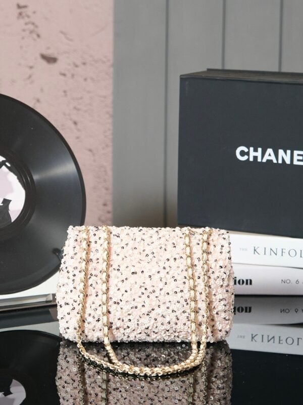 CHL 24k sequin logo beaded bag autumn and winter 20cm cf