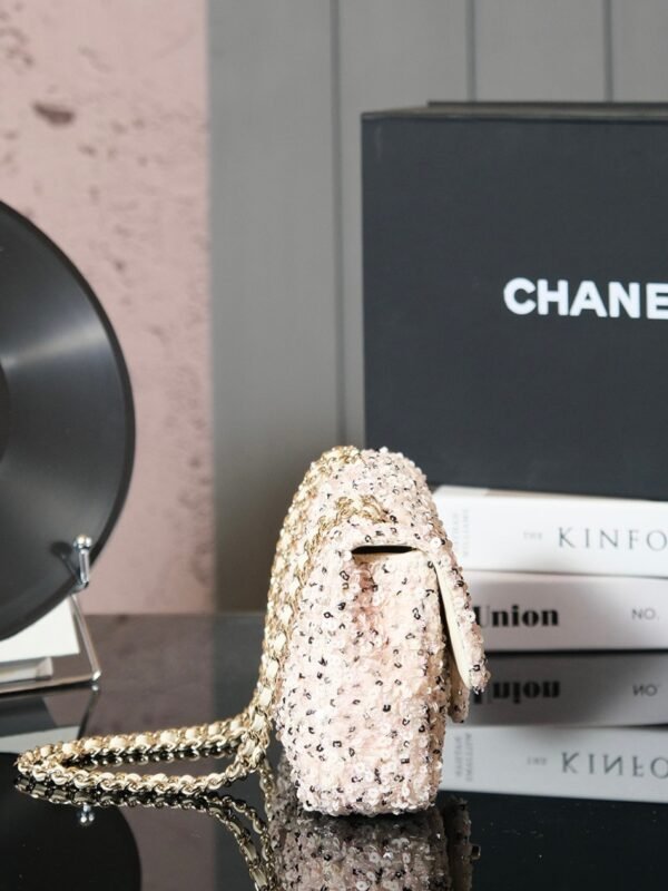 CHL 24k sequin logo beaded bag autumn and winter 20cm cf