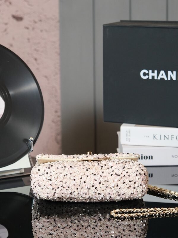 CHL 24k sequin logo beaded bag autumn and winter 20cm cf