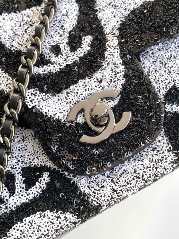 CHL Limited edition sequin black and white wave CF AS2407 25cm