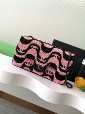 CHL Limited edition sequin black and white wave CF AS2407 25cm