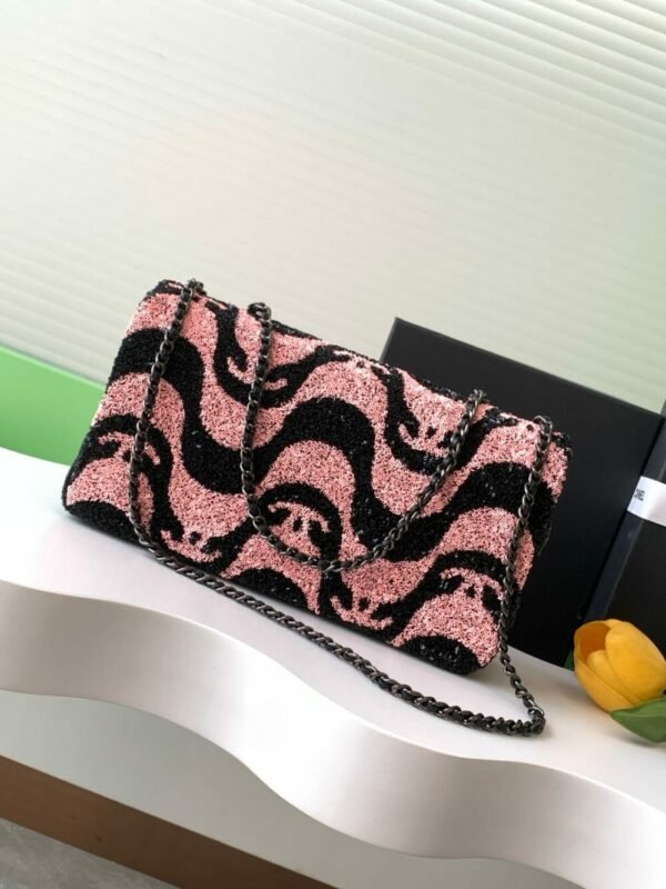 CHL Limited edition sequin black and white wave CF AS2407 25cm