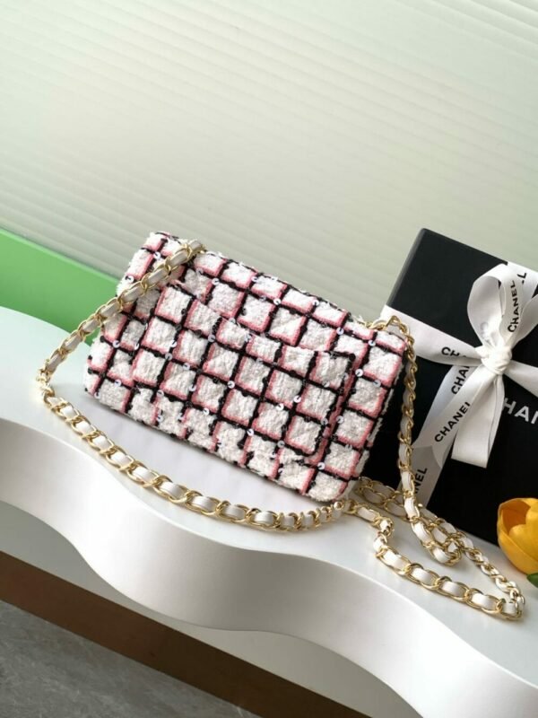 CHL 25c pink and white grid large mini cf  AS1116 20cm