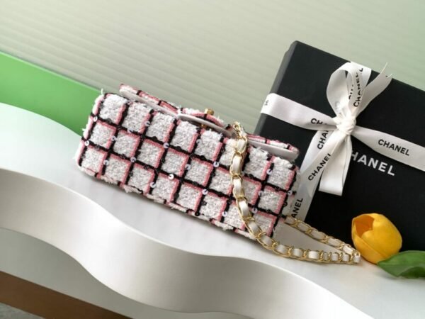 CHL 25c pink and white grid large mini cf  AS1116 20cm