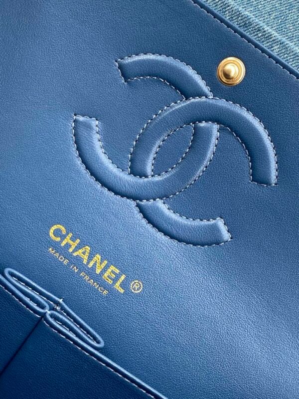 CHL Used CF denim blue and pink flowers 25cm